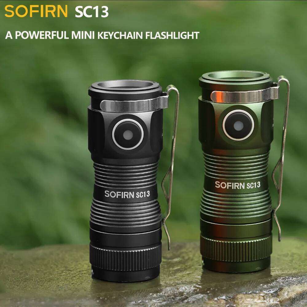 Sofirn SC13 Black Green SST40 LED 1300lm Mini Tactical 18350 Flashlight 6000K Keychain Emergency Torch Z260301