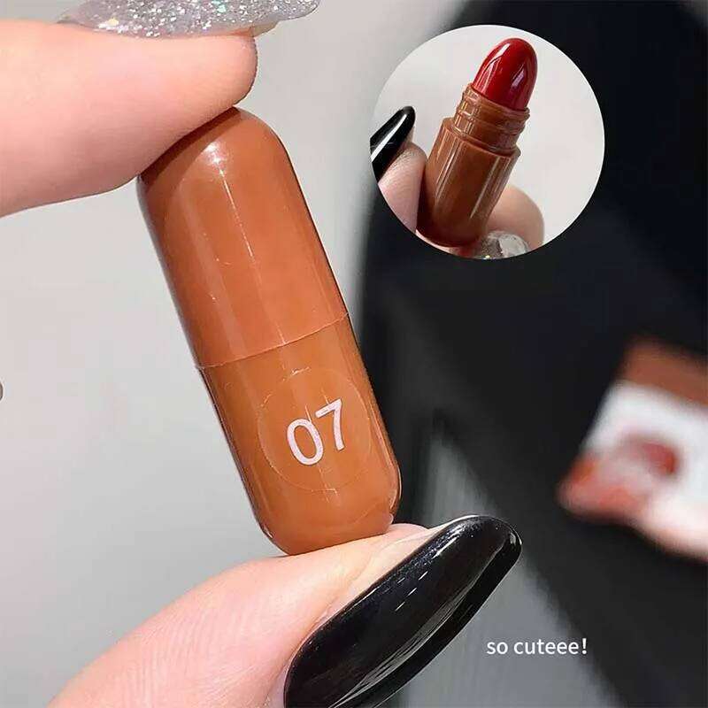 10-Color Capsule Lipstick Set Featuring Naturally Long-Lasting Mini Matte Lipsticks And Lip Gloss,Long-lasting makeup H260302