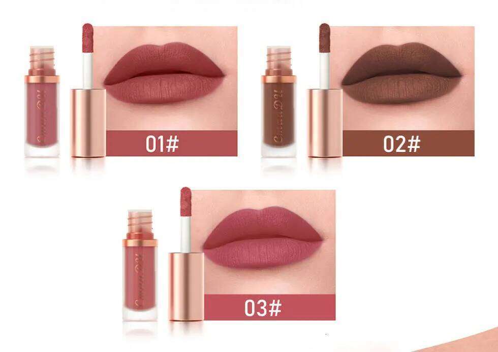 CmaaDu New 4 Color Velvet Matte Lipcolor Set Waterproof Long-wear Liquid Lipstick Lip Gloss Daily Makeup Women Cosmetic H260302