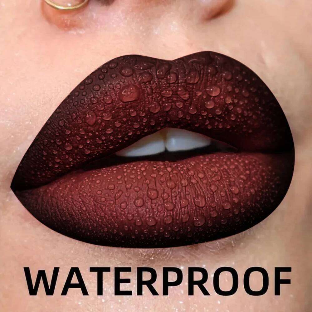 Pudaier 2pcs Matte Lipstick and Lip Liner Set - Waterproof, Sweat-proof, Long-lasting, Easy to Apply H260302