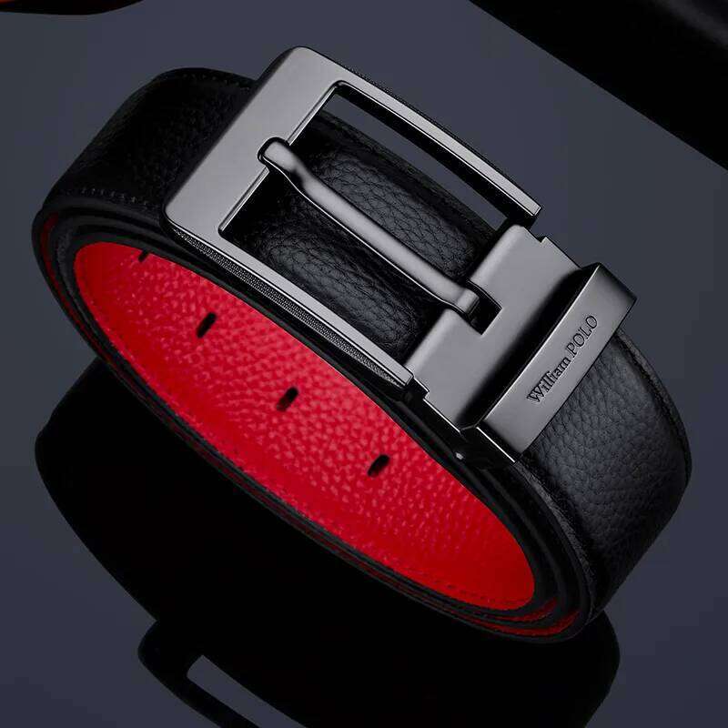 Genuine leather men's fashionable needle buckle belt, versatile and personalized belt S260228
