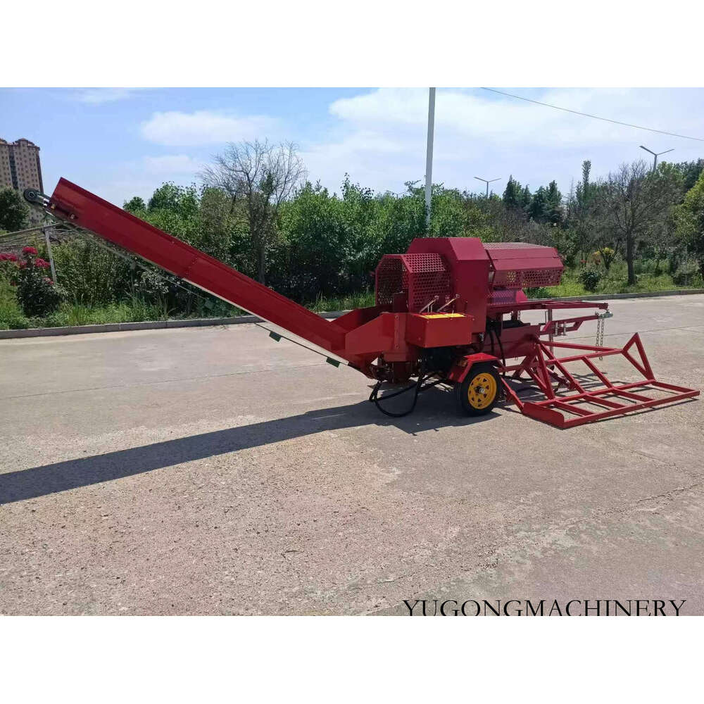 Rugged Gas Powered Wood Splitter 30 Ton Hydraulic Log Splitting Machine With Large Pneumatic Tires For Easy Movement Over Rough Ground