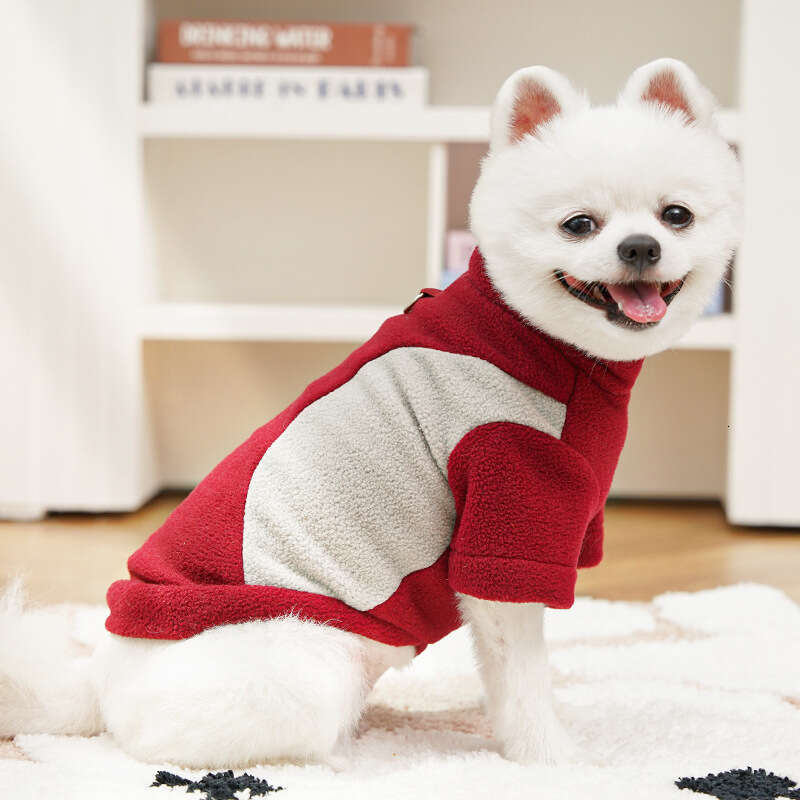 Famous brand Cross border new pet clothing for dogs cats autumn and winter clothes dog apparel fleece lined Corgi sports base shirt cat supplies pupak