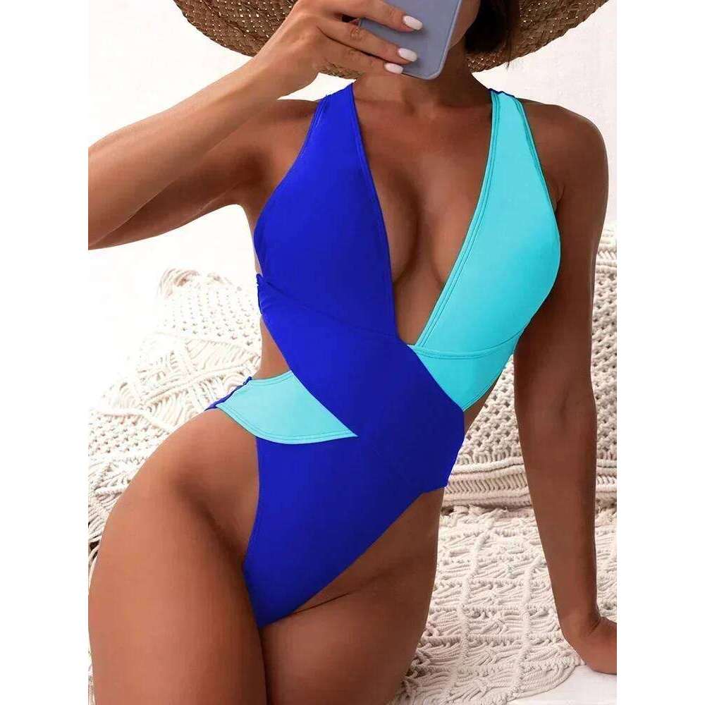 Scrunch Butt Swimsuits Deep V Neck Cross Backless One Piece Swimsuit Women Swimwear Female Monokini High Cut Bathing Suit Swim Z260301