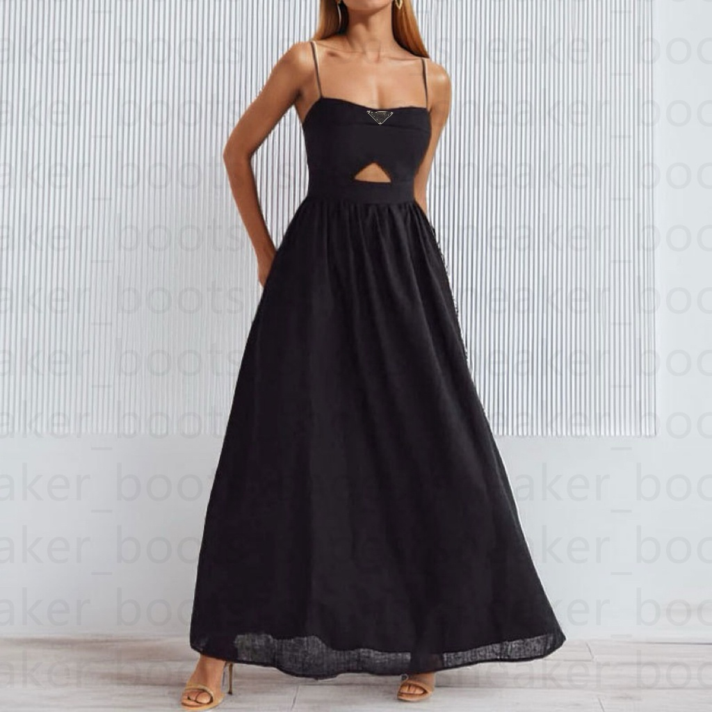 Dress Womens Dress Sexy Brand Designer Luxury top Fashion Embroidery Chiffon Dresses Womens Summer Casual Sleeveless Size S-2XL