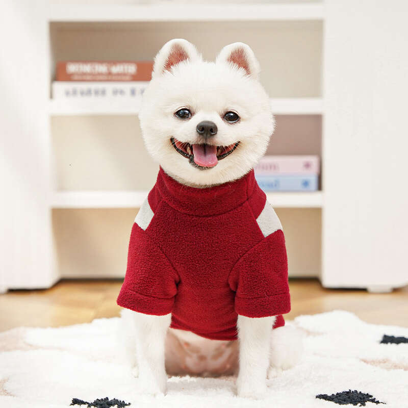 Famous brand Cross border new pet clothing for dogs cats autumn and winter clothes dog apparel fleece lined Corgi sports base shirt cat supplies pupak