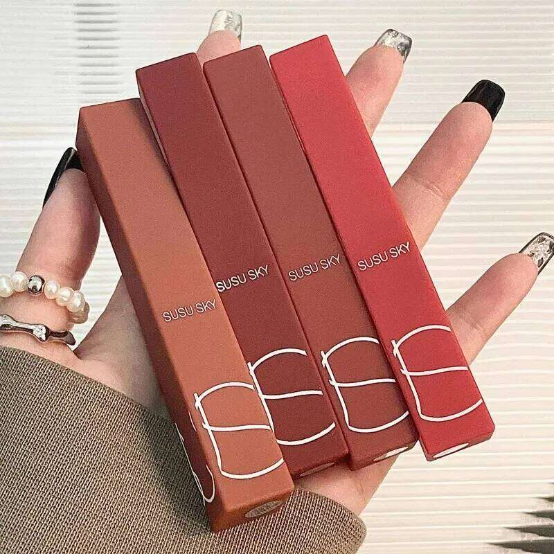 TX010Thin Tube Matte Lipstick, Waterproof Sweatproof, Does Not Fade Or Remove Makeup, Can Be Used on Both Lips and Cheeks H260302