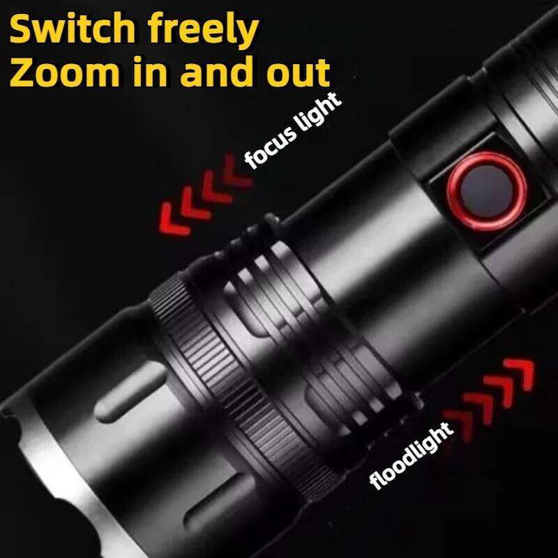 Ultra Bright White Laser LED Flashlight Zoomable USB Rechargeable Long-range Waterproof Torch for Outdoor Camping Adventure Z260301