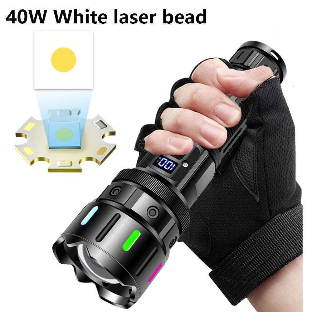 High Power Long Range LED Flashlight Strong Light Lantern USB Rechargeable Tactical Torch Outdoor Waterproof Powerful Zoom Lamp Z260301