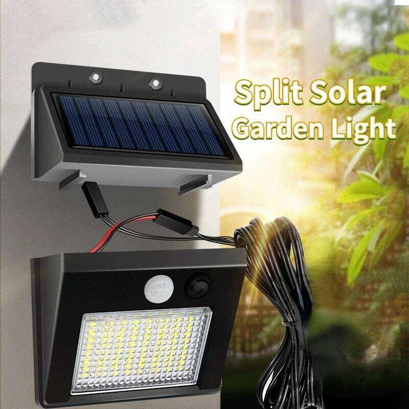 48 LED Split PIR Motion Sensor Light Outdoor IP65 Waterproof Solar Countyard Garden Wall Lamp C260302