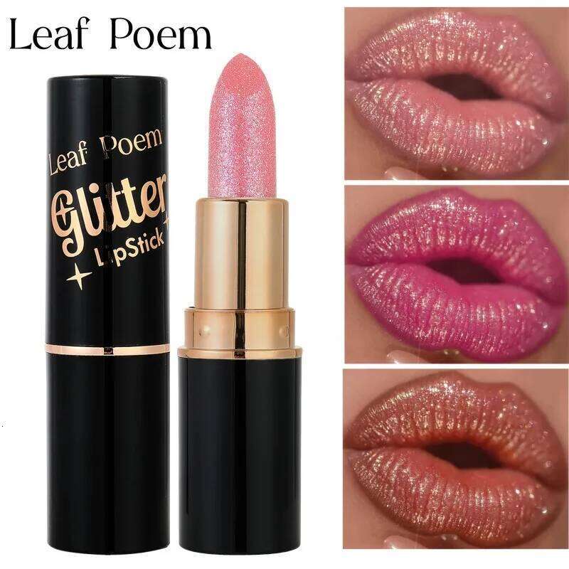 Metallic Glitter Lipstick Diamond Dazzling Waterproof Sexy Gloss Moisturizing Matte Velvet Pearlescent Lip Tint Balm Makeup H260302
