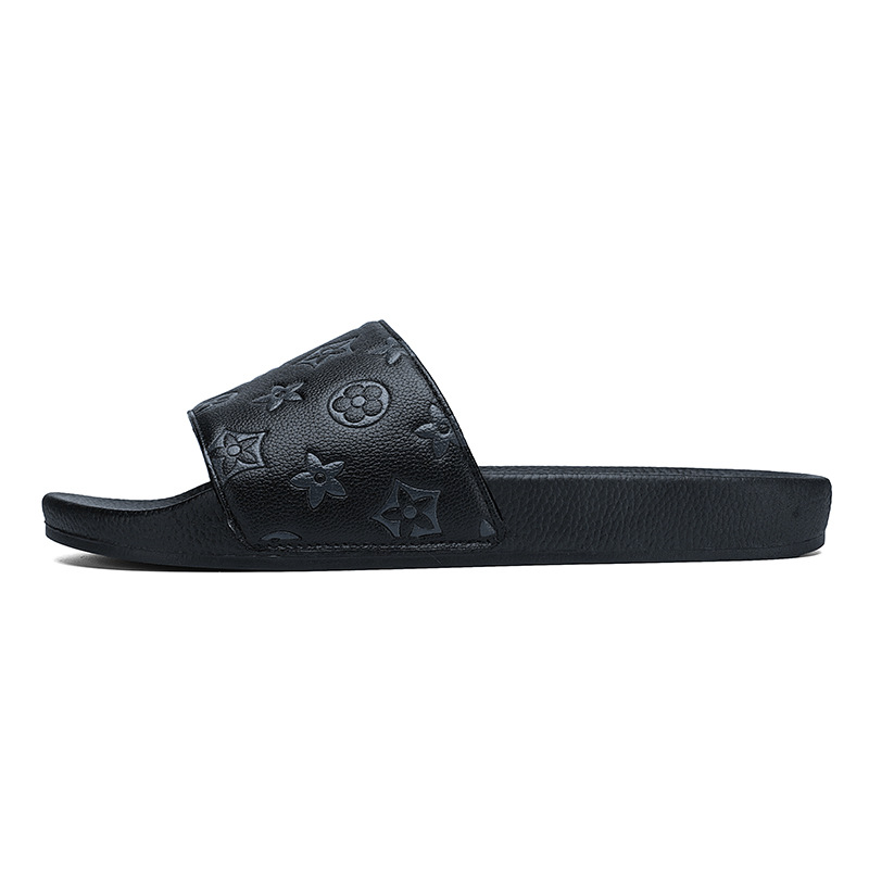 Hot new free shipping designer slippers for mens flat slippers beige black Fashionable and versatile anti slip summer slippers for outdoor wear on the