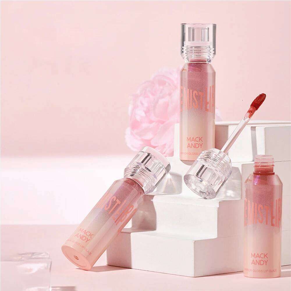MACKANDY Mirror Gloss Glaze Cute Girl Matte Lipstick Makeup Cosmetics Long-lasting Waterproof Non-fading Sexy Lip Plumper H260302
