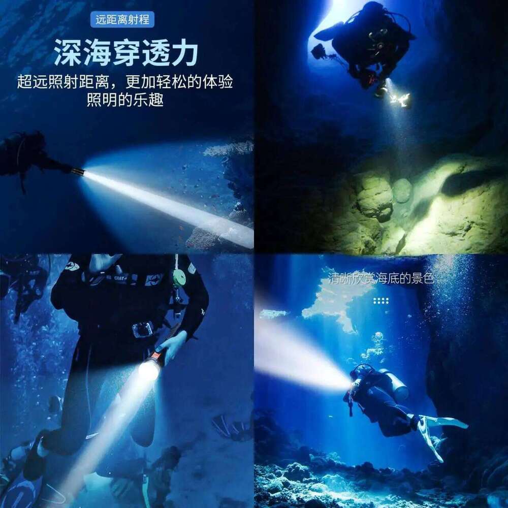 XHP390 Flashlight 26650 Rechargeable Fixed Focus Super Bright Underwater Lantern 1000m Professional Diving Torch Z260301
