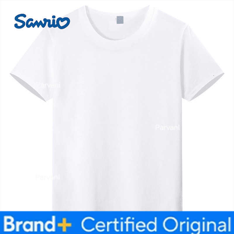 Sanrio Soft and Cute Melody Cartoon Printed Childrens T-shirt 2026 Summer New Style Pure Cotton Round Neck Parent Child Short Sleeve H260302