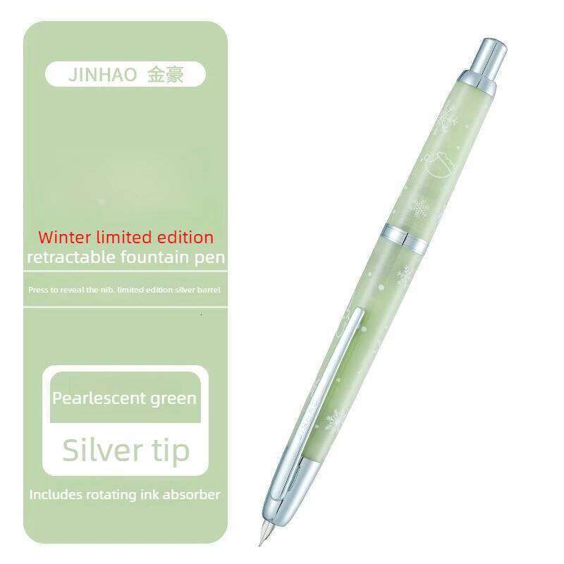 JINHAO 20 Press Fountain Retractable EF F Nib Metal Black Writing Ink Pen with Converter School Office Supplies Stationery 26Y0302