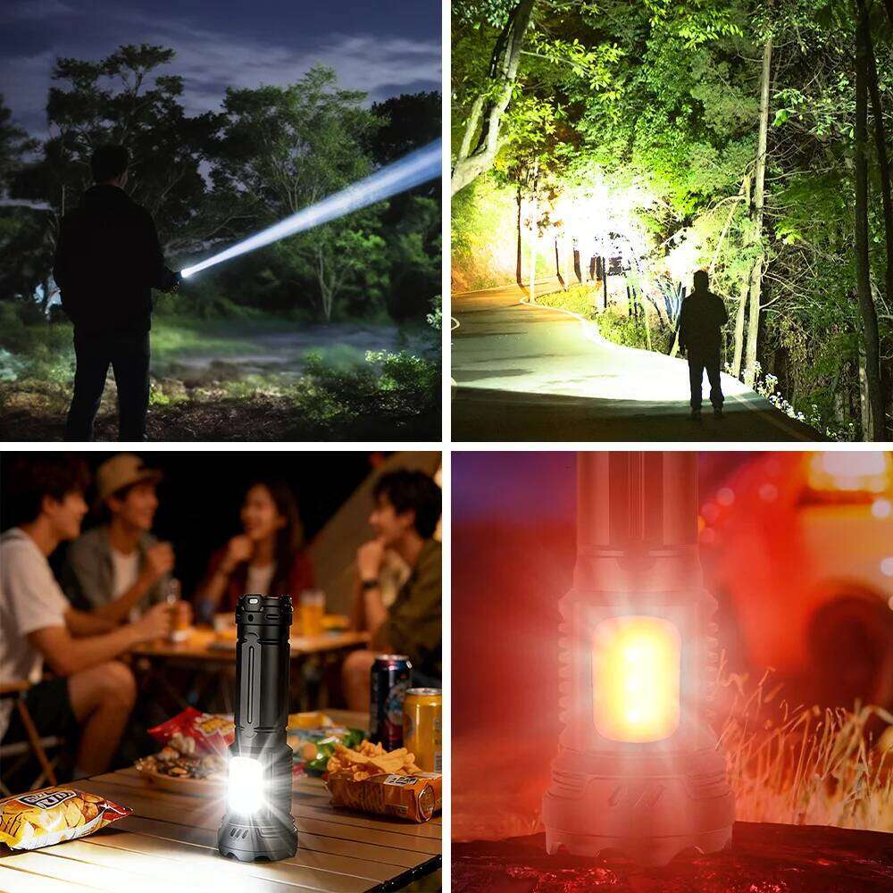 White Laser Flashlights High Power Side Lamp Rechargeable LED Flashlight Torch 18650 Battery Portable Outdoor Camping Lantern Z260301