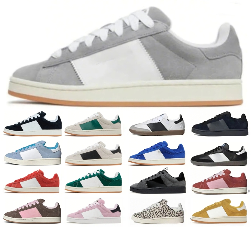 Designer style men's and women's vegan thick soled shoes, student casual board shoes, sports board Campuss 00s shoes, black and white sports dustproof couple casual shoe