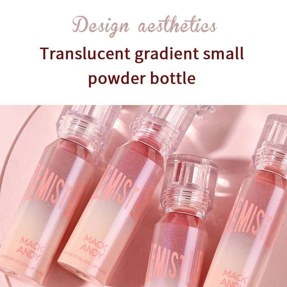 MACKANDY Mirror Gloss Glaze Cute Girl Matte Lipstick Makeup Cosmetics Long-lasting Waterproof Non-fading Sexy Lip Plumper H260302