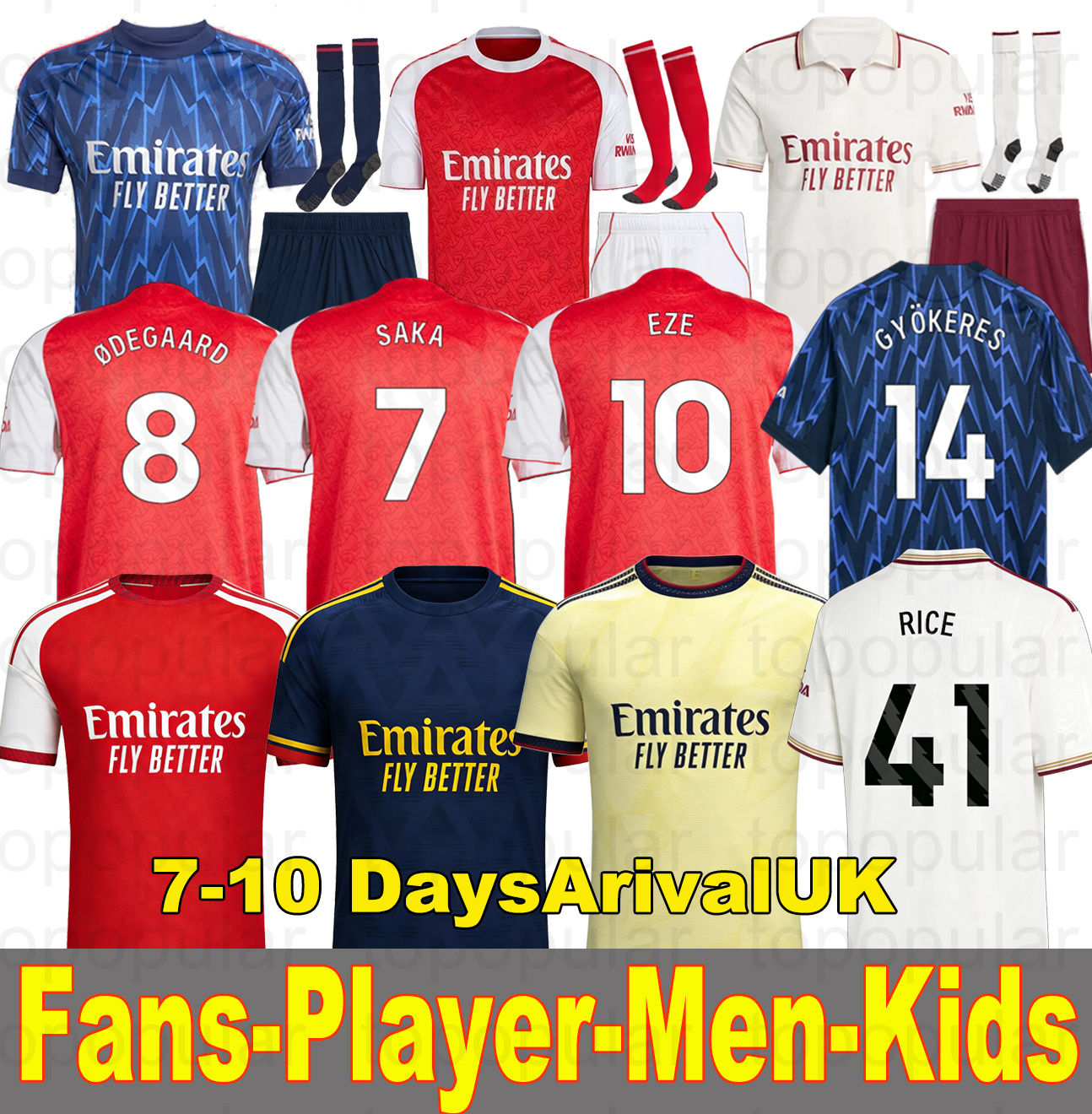 Arsenaljersey kit Football Shirt SAKA EZE Soccer Jerseys G. JESUS ODEGAARD RICE HAVERTZ 25 26 Gunners MARTINELLI SMITH SALIBA Arsenally 26 27 Men Kids Child Sets Kit