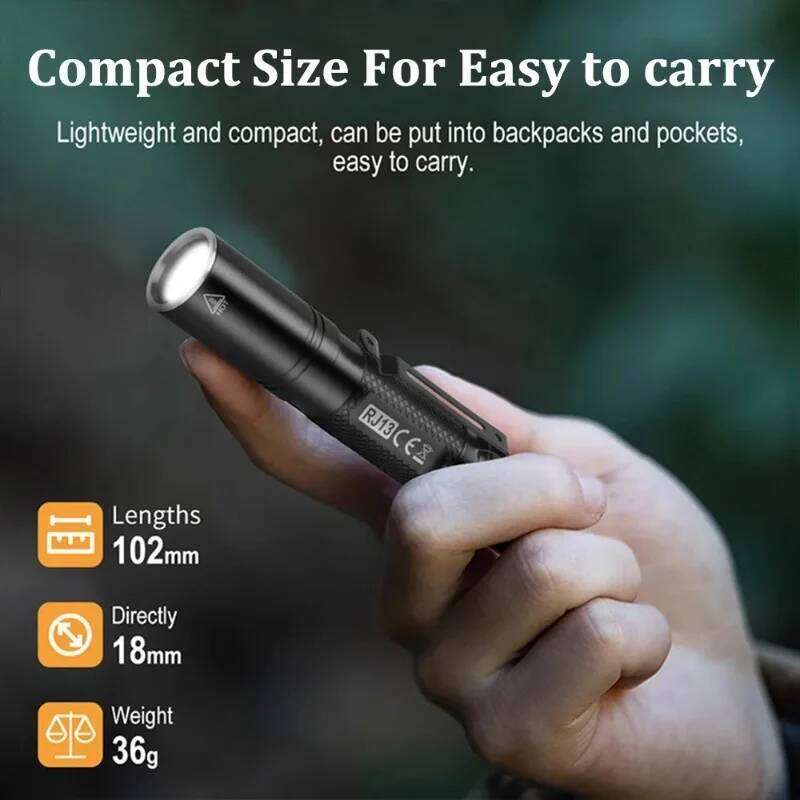 Mini Highlight Portable Flashlight Pocket Handy Light Outdoor Pen Lamp Waterproof Torch with Clip for Hiking Camping Z260301