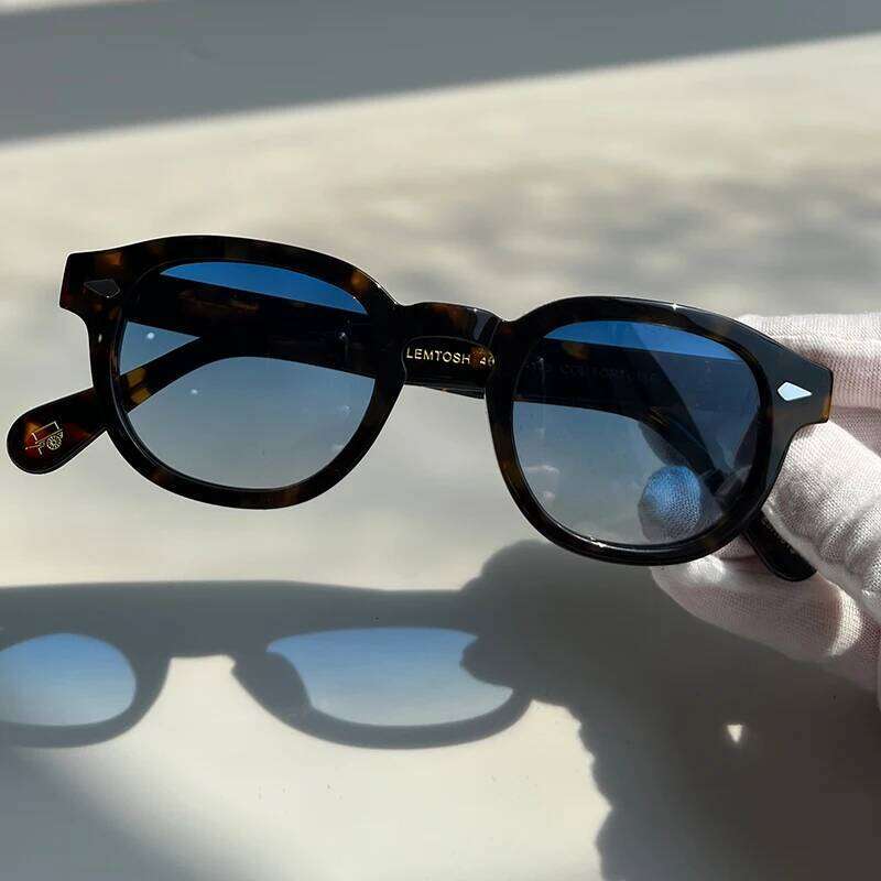 High Quality Acetate Sunglasses For Men And Women Designer Brand Lemtosh Tortoise Black Frame Vintage Sun Glasses Gradient lense 26Y0302