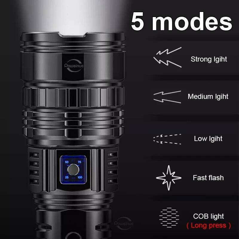 2025 Most Powerful LED Super Bright Rechargeable Flashlight Long Range 6000M Outdoor Torch Light Camping Fishing Lamp Z260301