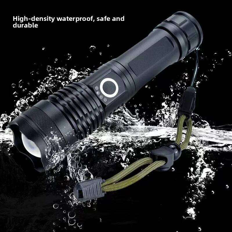 High-Intensity Flashlight: For Patrol & Camping, Outdoor Lighting, White Laser, Aluminum Alloy Body, Long-Range Beam Z260301