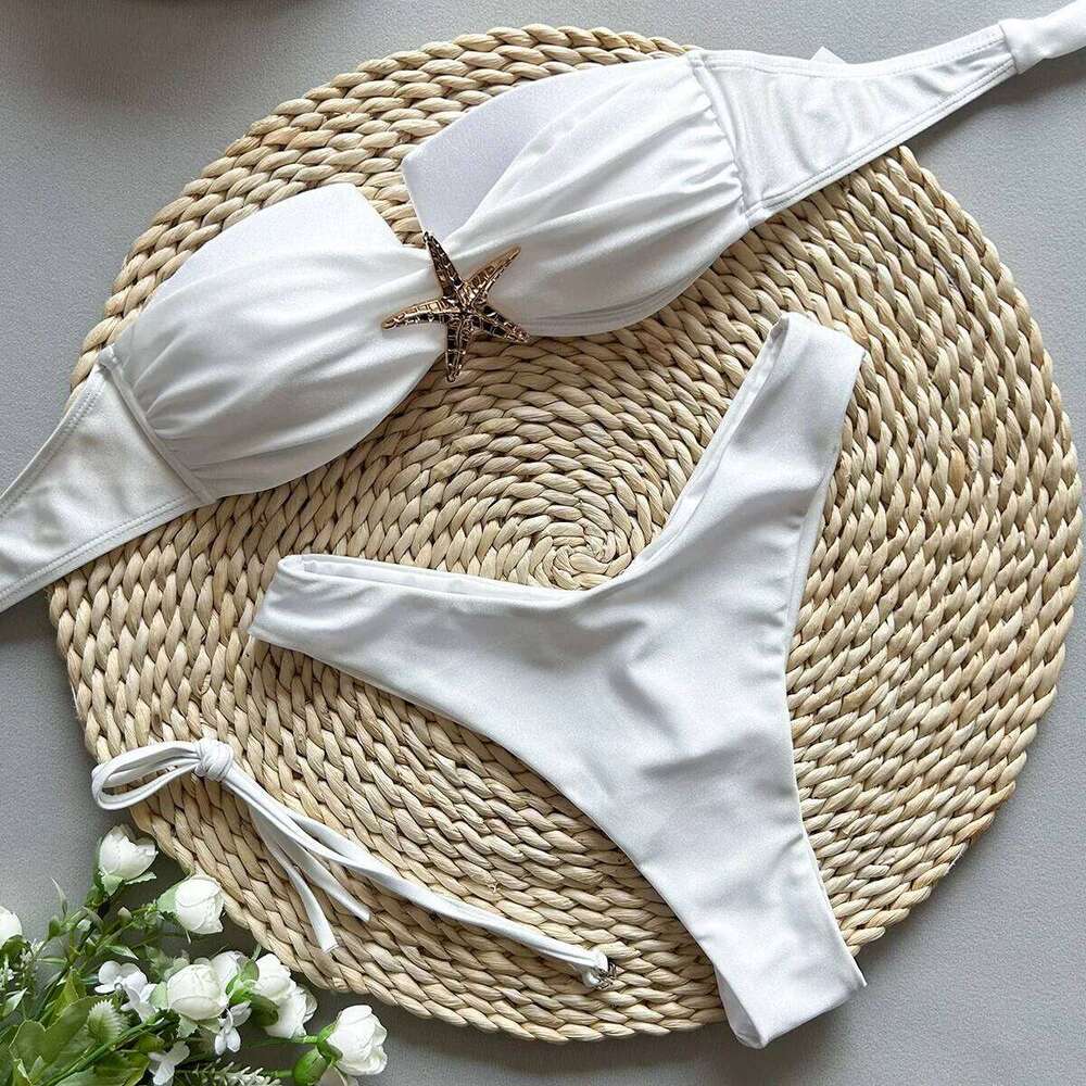 2025 New Sexy Bikini Tube Top Split Women's Swimwear Z260301