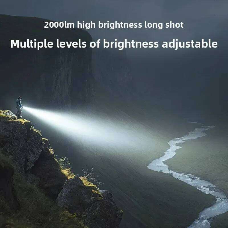 Portable High Brightness Flashlight COB Work Metal Clamp Bottom Magnetic Type-C Charging Emergency Light for Camping Z260301
