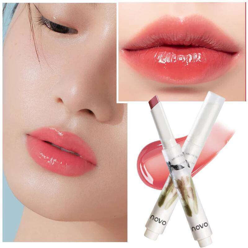 Hydrating Berry Shade Glossy Lipstick,Water Glow Lip Gloss,Long-Lasting,Non-Drying,Non-Sticky,Glycerin-Enriched,Vitamin E H260302