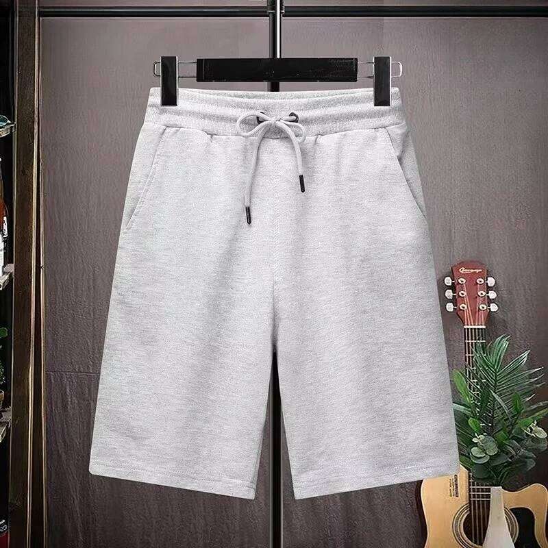 Quality 100% pure cotton summer new casual shorts fashion drawstring slim sport men's clothing XJ260302