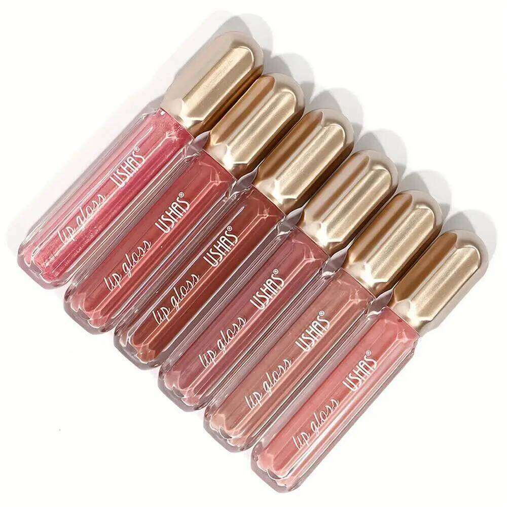 1/6Pcs Mirror Pearl Waterproof Long Lasting Moisturizing Lipstick Shine Glitter Lip Gloss Women Makeup Cosmetics H260302