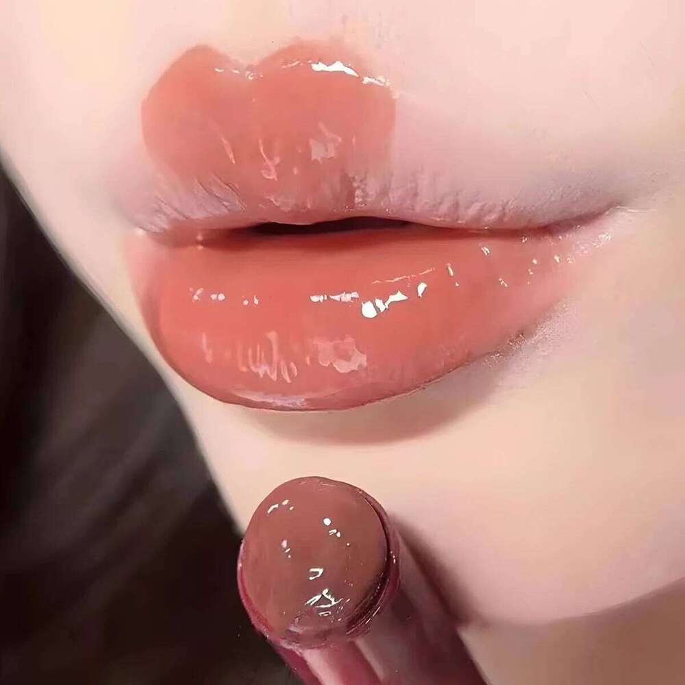 1PCS 8 Colors Jelly Lipstick Moisturizing Mirror Water Light Solid Gloss Glass Tea Red Brown Lip Glaze Tint Makeup Cosmetics H260302
