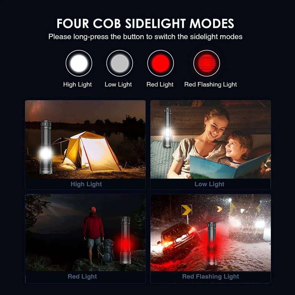 2/4/6PCS 30000000LM Long Range LED Flashlight High Power Tactical Flash Light Torch Outdoor Waterproof Camping Lantern Z260301