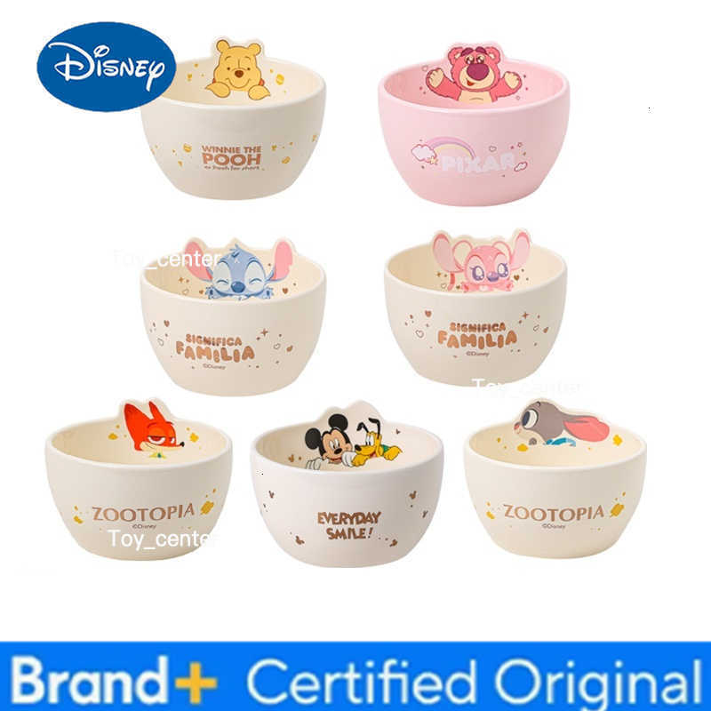 Disney Cartoon Character Shaped Ceramic Bowl 48 Inch Random Style Everyday Tableware for Kids And Adults Home Dining H260302