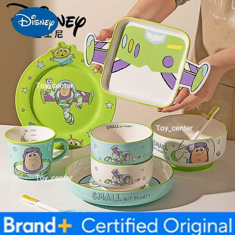 Disney Hot Story Buzz Lightyear Cartoon Tableware Dishes Household ChildrenS Plates Yogurt Bowls Breakfast Plate Birthday Gifts H260302