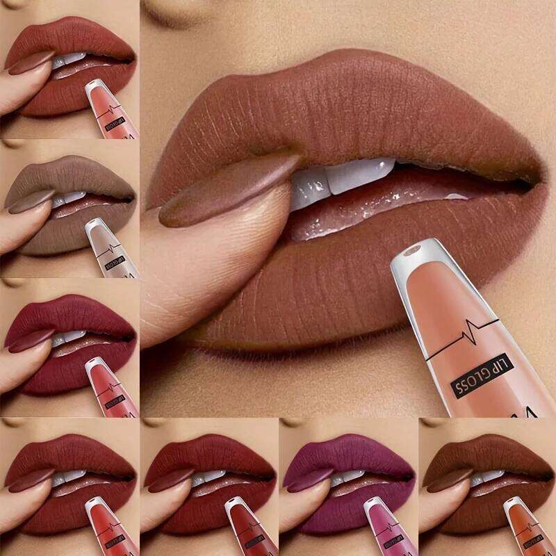 Velvet Matte Red Lipstick, Long Lasting Waterproof Non-Fading Lip Makeup, Moisturizing Lipstick for All Skin Types H260302