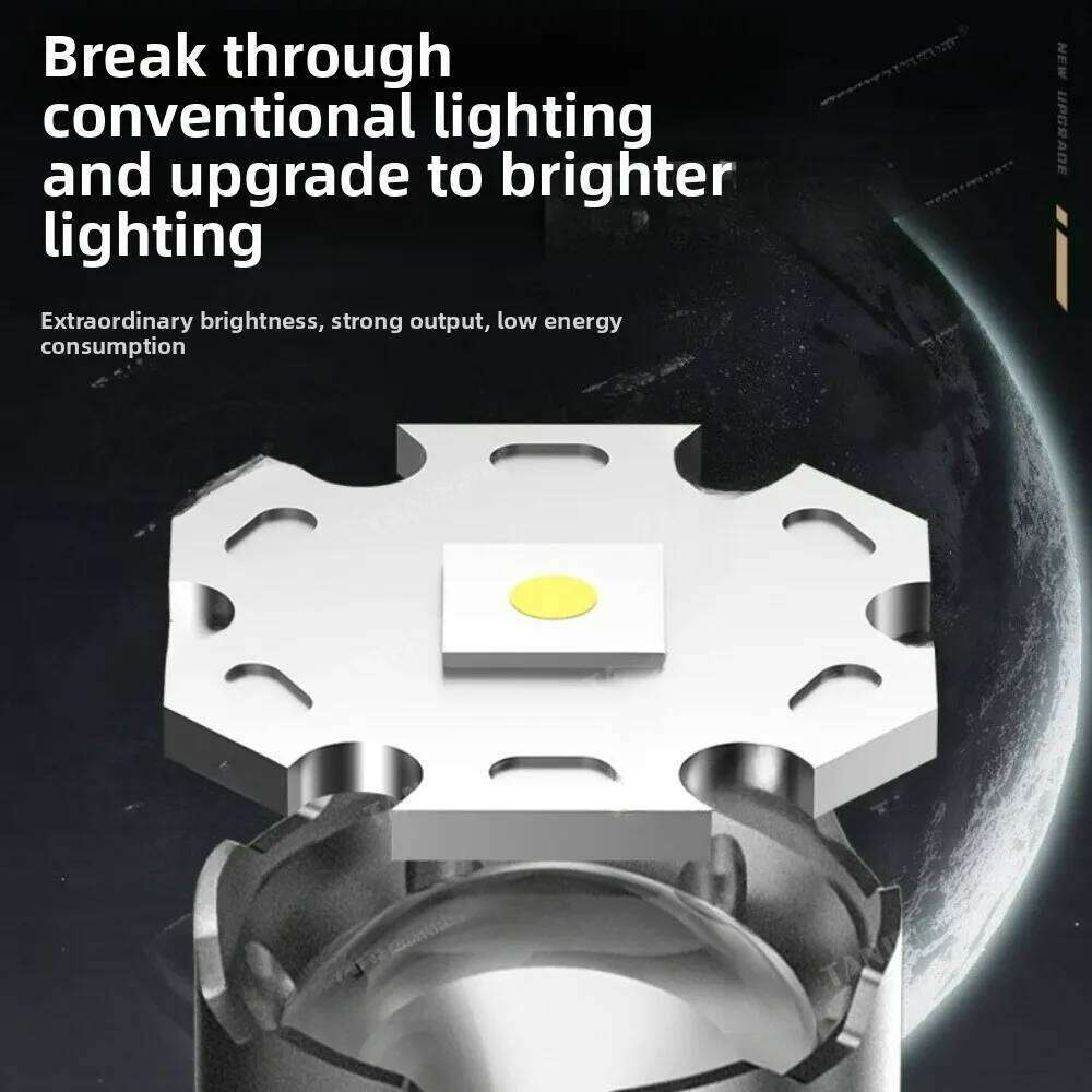 Super Bright Rechargeable Tactical Flashlight Ultra-Bright Long-Shot Multi-Functional Laser Portable Torch Outdoor Activities Z260301