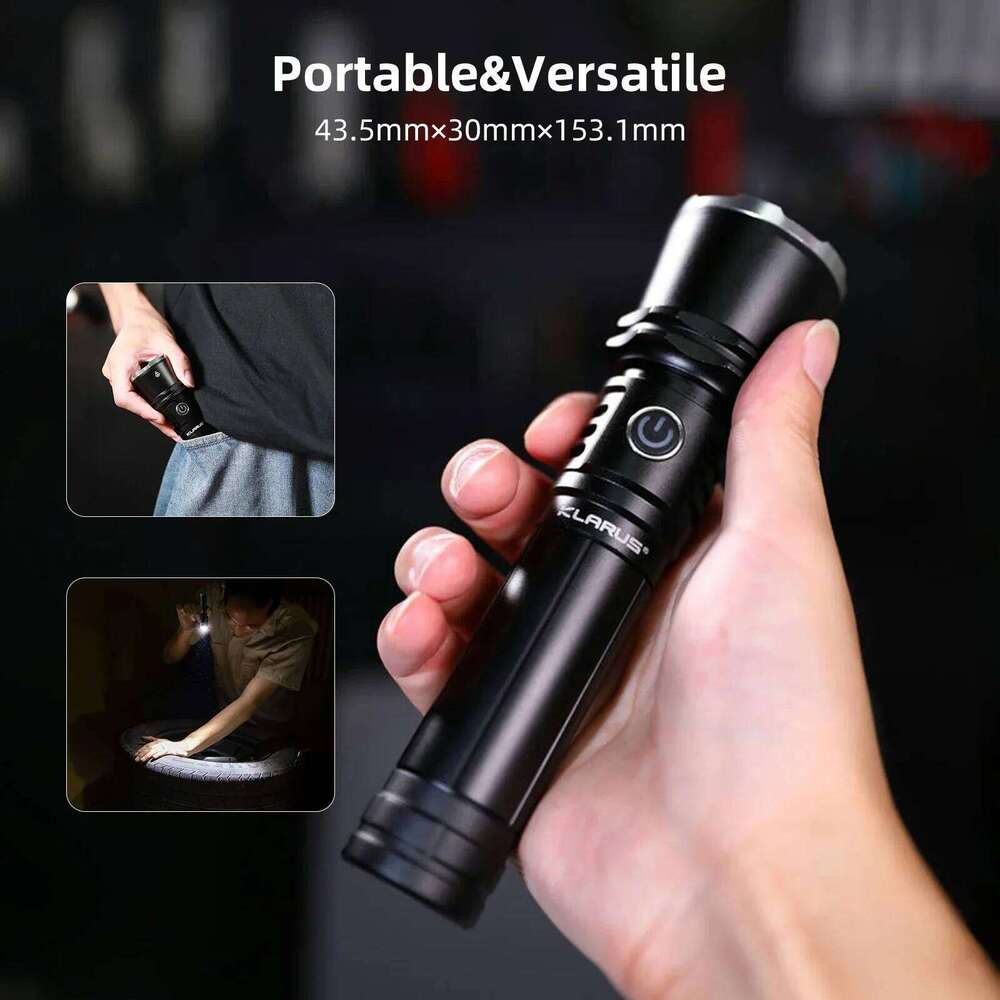 Klarus A3 2200 Lumens 750m Beam Distance ,Adjustable Zoomable Tactical Flashlight / Spot/Flood Light with 21700 Battery Z260301