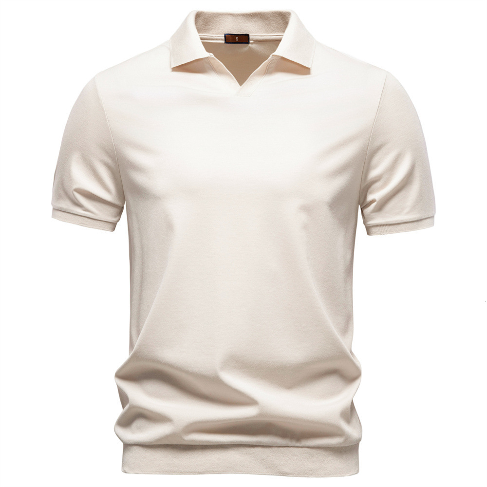 2026 Spring/summer New Designer Designer Shirt Hoodie Cross-border Tencel POLO Shirt In Old Money Style Silky Polo Shirt And Draped Business Men's Seagull Collar