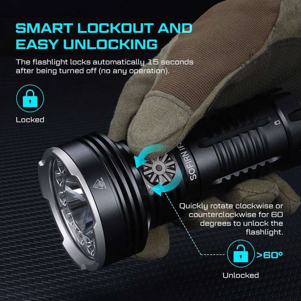 Sofirn IF30 LUMINUS SFT40 LED Flashlight Powerful 12000lm 32650 Battery Lanterna USB C Rechargeable Torch Outdoor Camping Light Z260301