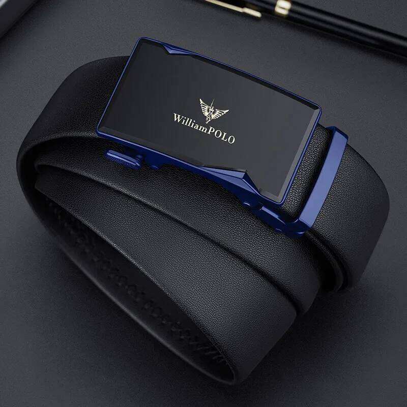 Men's leather fashionable automatic buckle belt, personalized and versatile casual belt S260228