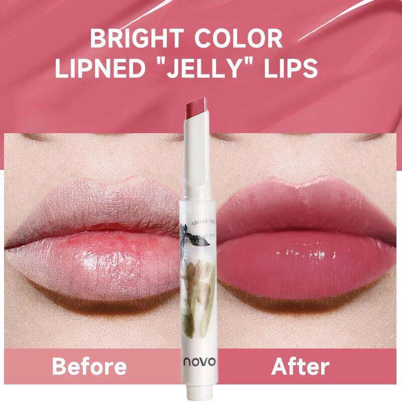 Hydrating Berry Shade Glossy Lipstick,Water Glow Lip Gloss,Long-Lasting,Non-Drying,Non-Sticky,Glycerin-Enriched,Vitamin E H260302