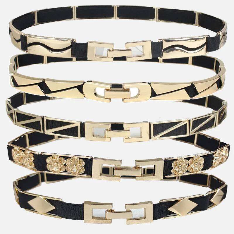 Maikun Vintage Elastic Thin Belt Women's Versatile Metal Decorative Dress Accessories Personality Fashion Sweater Girdle S260228