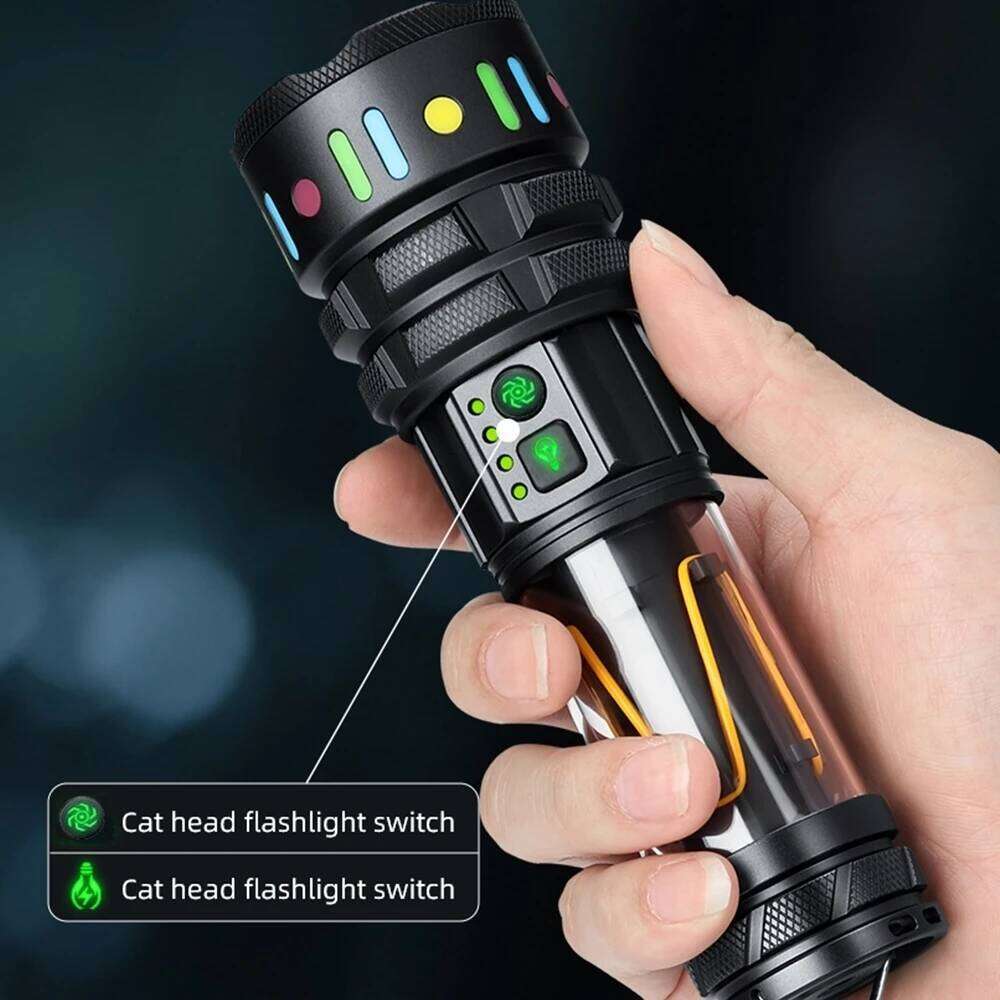 30W Zoom Round Beam LED flashlight USB Rechargeable Outdoor COB Camping Hiking Hunting Fishing Climbing Adventure Powerful Torch Z260301