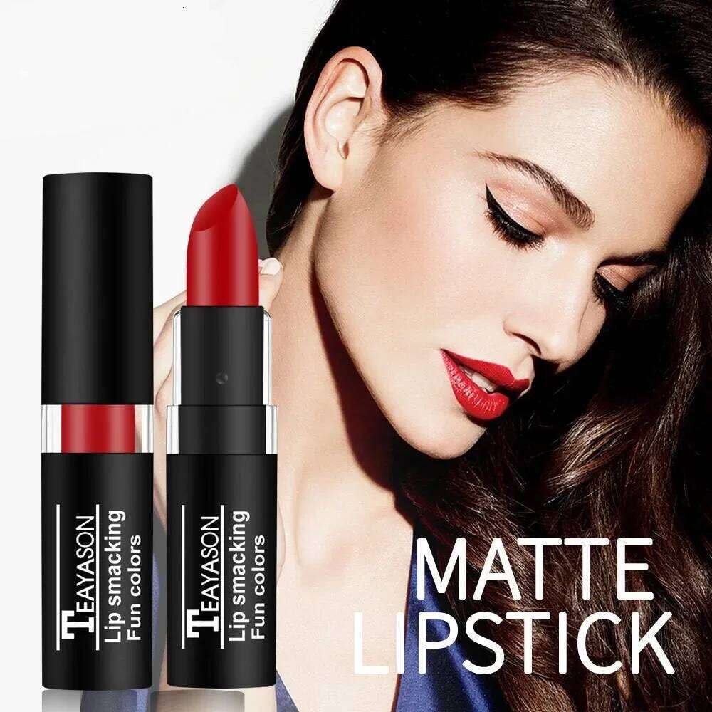 Waterproof Velvet Matte Lasting Black White Purple Pigment Lipstick Christmas Halloween Vampire Red Party Lip Cosmetics H260302