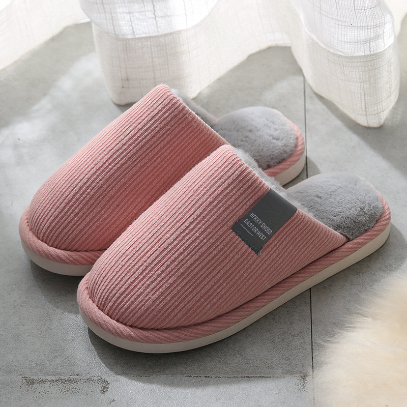 Winter Warm Slippers Men House Non Slip Soft Shoes Comfortable Flat Heel Home Indoor Bedroom Plush Slippers Bedroom Female shoes 251021