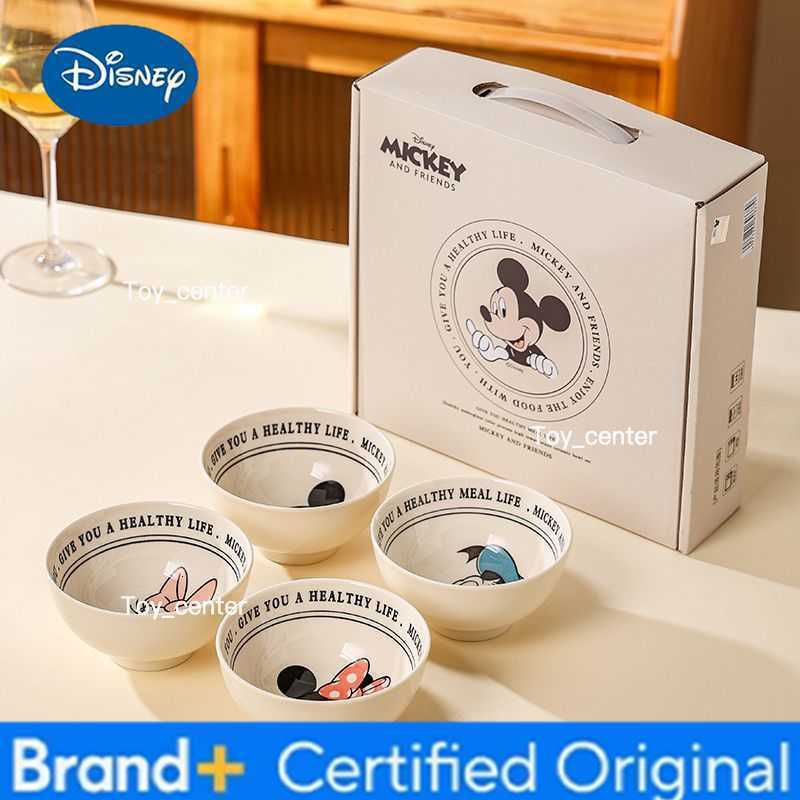 Disney Mickey Ceramic Bowl Cartoon Donald Duck Daisy Cartoon Soup Bowl Household Childrens Fun Tableware Set H260302