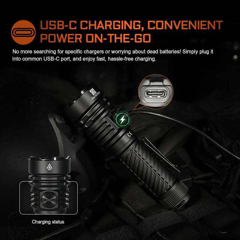 ACEBEAM EC90 4300 High Lumens 573M Long Range EDC with Magnetic Base Rechargeable and Replaceable Battery Flashlight Z260301